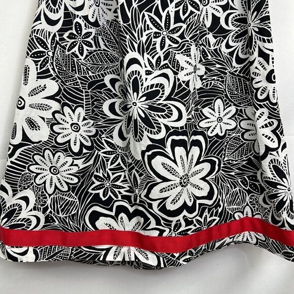 Hanna Andersson black and white floral sundress with red accents EUC size 8 - Picture 9 of 12